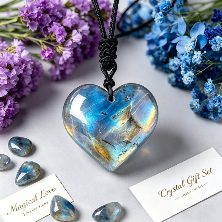 Olivenorma Crystal Chip Heart‑Pendant Design Love Symbol Bracelet - image 1