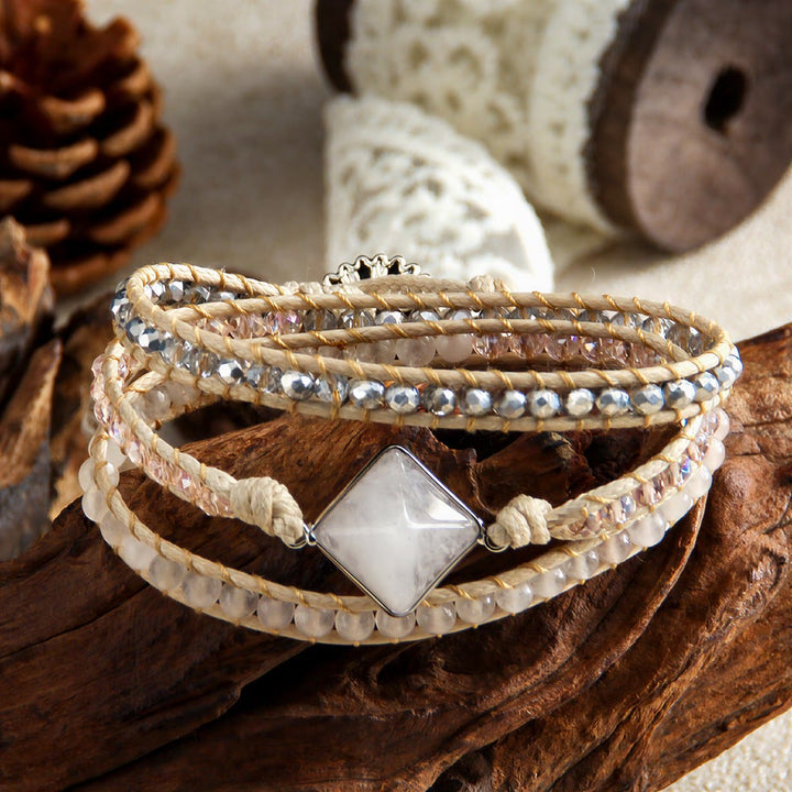 Olivenorma Natural Tiger Eye Magnetic Hand‑Woven Wrap Energy Symbol Bracelet - image 5