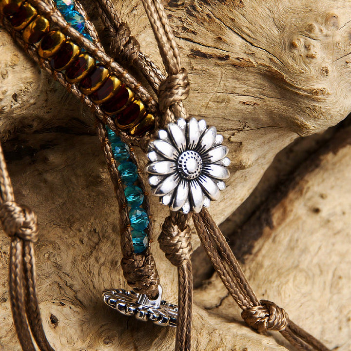 Olivenorma Hematite Multi‑Row Hand‑Woven Boho Casual Balance Symbol Bracelet - image 9