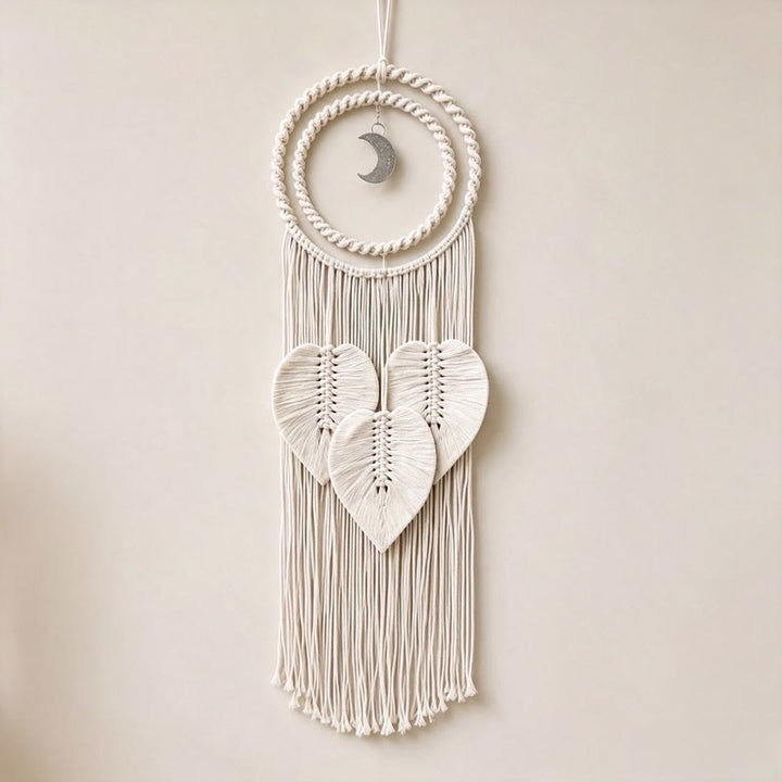 Olivenorma Cotton Cord Macrame Moon Charm Hand‑Crafted Serenity Symbol Dream Catcher - Cotton cord - image 0