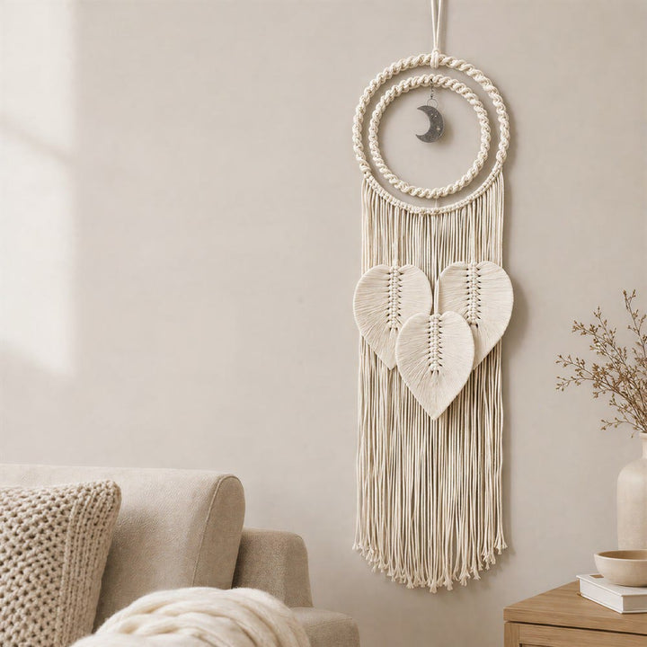 Olivenorma Cotton Cord Macrame Moon Charm Hand‑Crafted Serenity Symbol Dream Catcher - image 1
