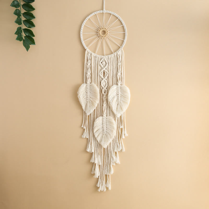 Olivenorma Cotton Cord Macrame Leaves Tassels Bohemian Nature Symbol Dream Catcher - image 4