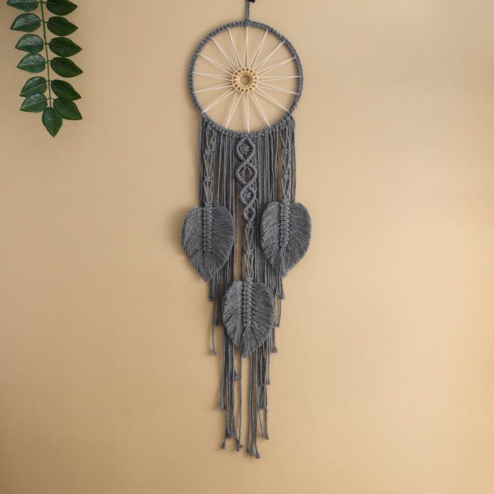 Olivenorma Cotton Cord Macrame Leaves Tassels Bohemian Nature Symbol Dream Catcher - image 2