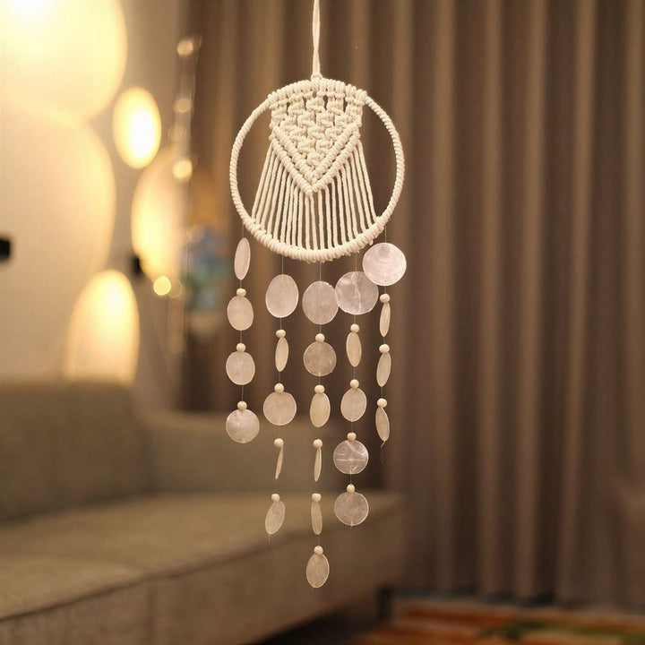 Olivenorma Iron‑Hoop Cotton‑Strings Shell Macrame Blessing Dream Catcher - image 1