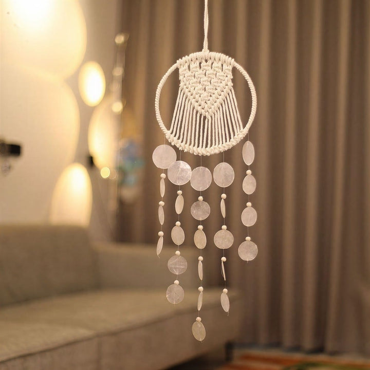 Olivenorma Iron‑Hoop Cotton‑Strings Shell Macrame Blessing Dream Catcher - image 2