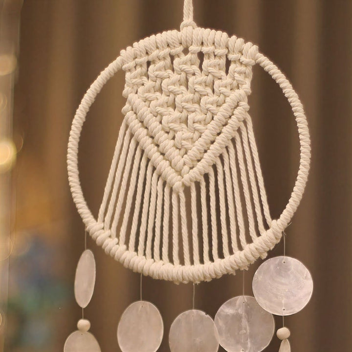 Olivenorma Iron‑Hoop Cotton‑Strings Shell Macrame Blessing Dream Catcher - image 3