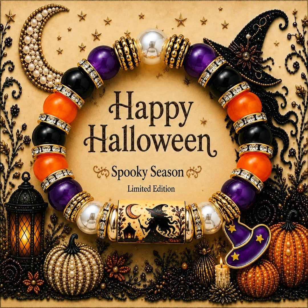 FREE Today: Halloween Beaded Ghost Black Cat Pumpkin Bracelet - Witch - image 5