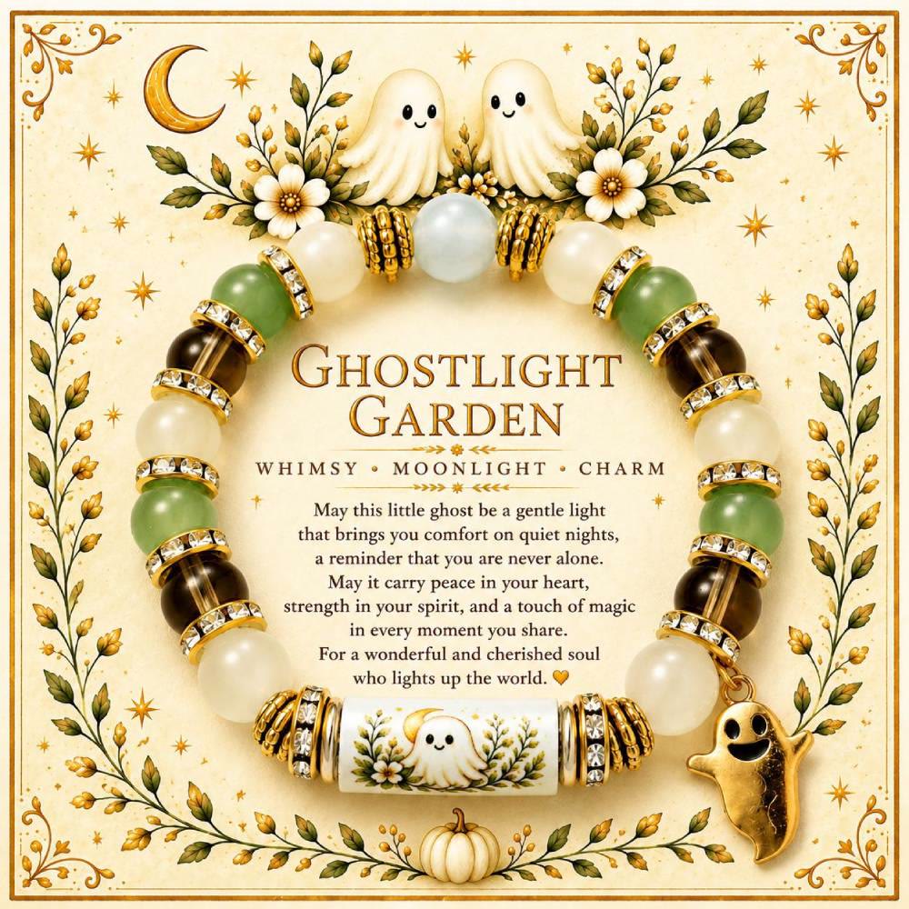 FREE Today: Halloween Beaded Ghost Black Cat Pumpkin Bracelet - White Ghost - image 7