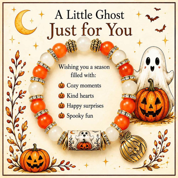 FREE Today: Halloween Beaded Ghost Black Cat Pumpkin Bracelet - Ghost Pumpkin - image 6