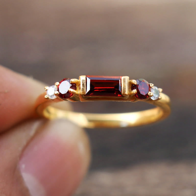 FREE Today: Deep Burgundy Cubic Synthetic Cubic Zirconiaia Moss Agate Wedding Engagement Ring - image 2