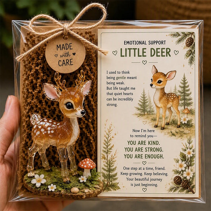 FREE Today: Emotional Support Acrylic Animal Gift, Recycled Glass Style Pocket Hug Figurine with Encouragement Card & Gift Box - Little Deer - image 13