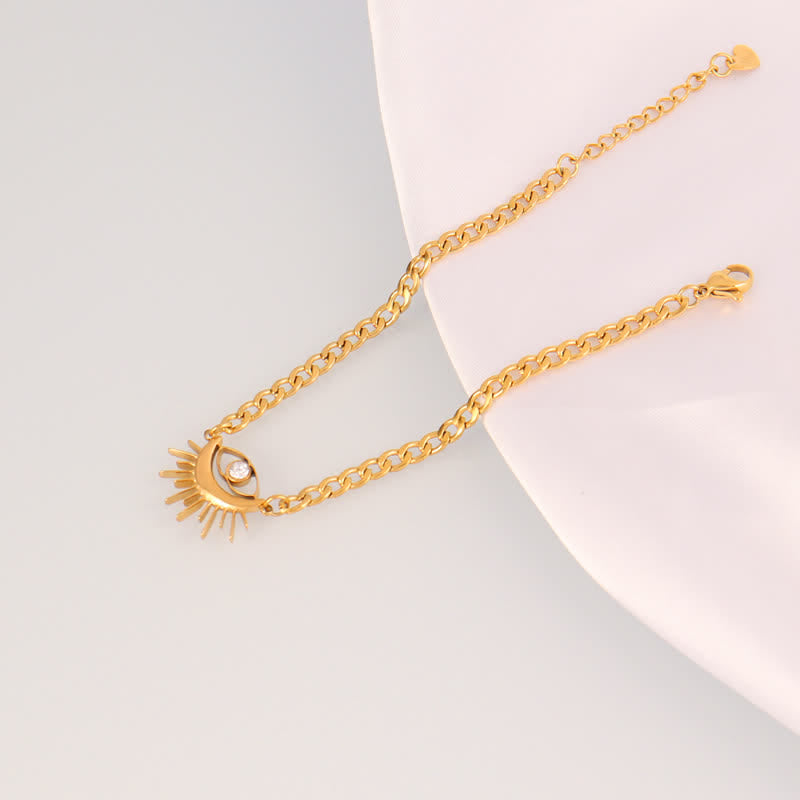 Olivenorma Stainless Steel Evil Eye Charm Design Protection Symbol Bracelet - Sunburst Evil Eye - image 5