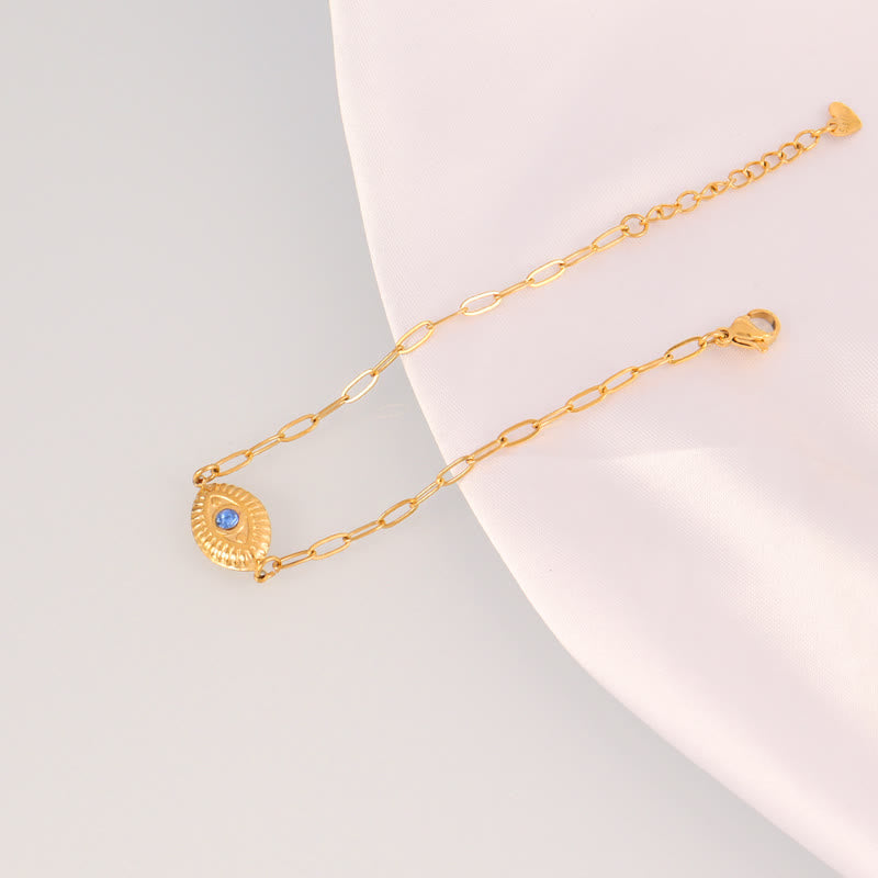 Olivenorma Stainless Steel Evil Eye Charm Design Protection Symbol Bracelet - Blue Crystal Eye - image 13