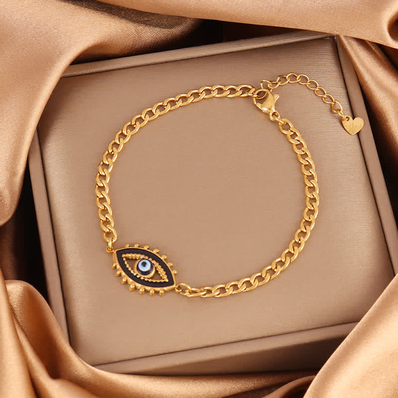Olivenorma Stainless Steel Evil Eye Charm Design Protection Symbol Bracelet - image 4