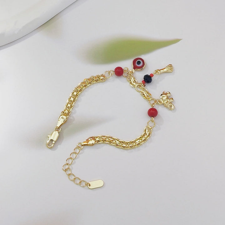 Olivenorma Copper Evil Eye Elephant Charm Design Blessing Protection Symbol Bracelet - image 4