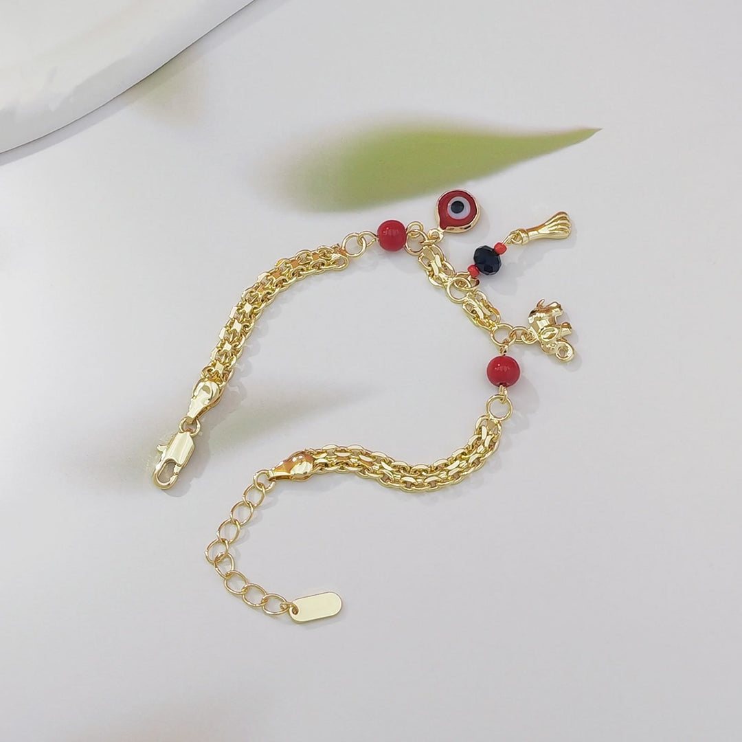 Olivenorma Copper Evil Eye Elephant Charm Design Blessing Protection Symbol Bracelet - image 7