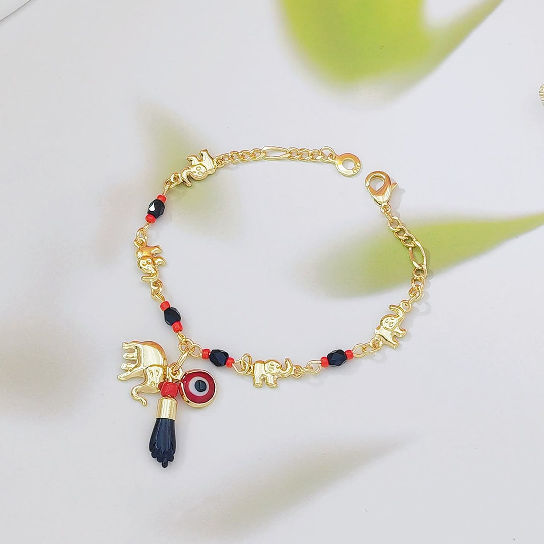 Olivenorma Copper Beaded Evil Eye Charm Design Safeguard Symbol Bracelet - For Adult A - image 0