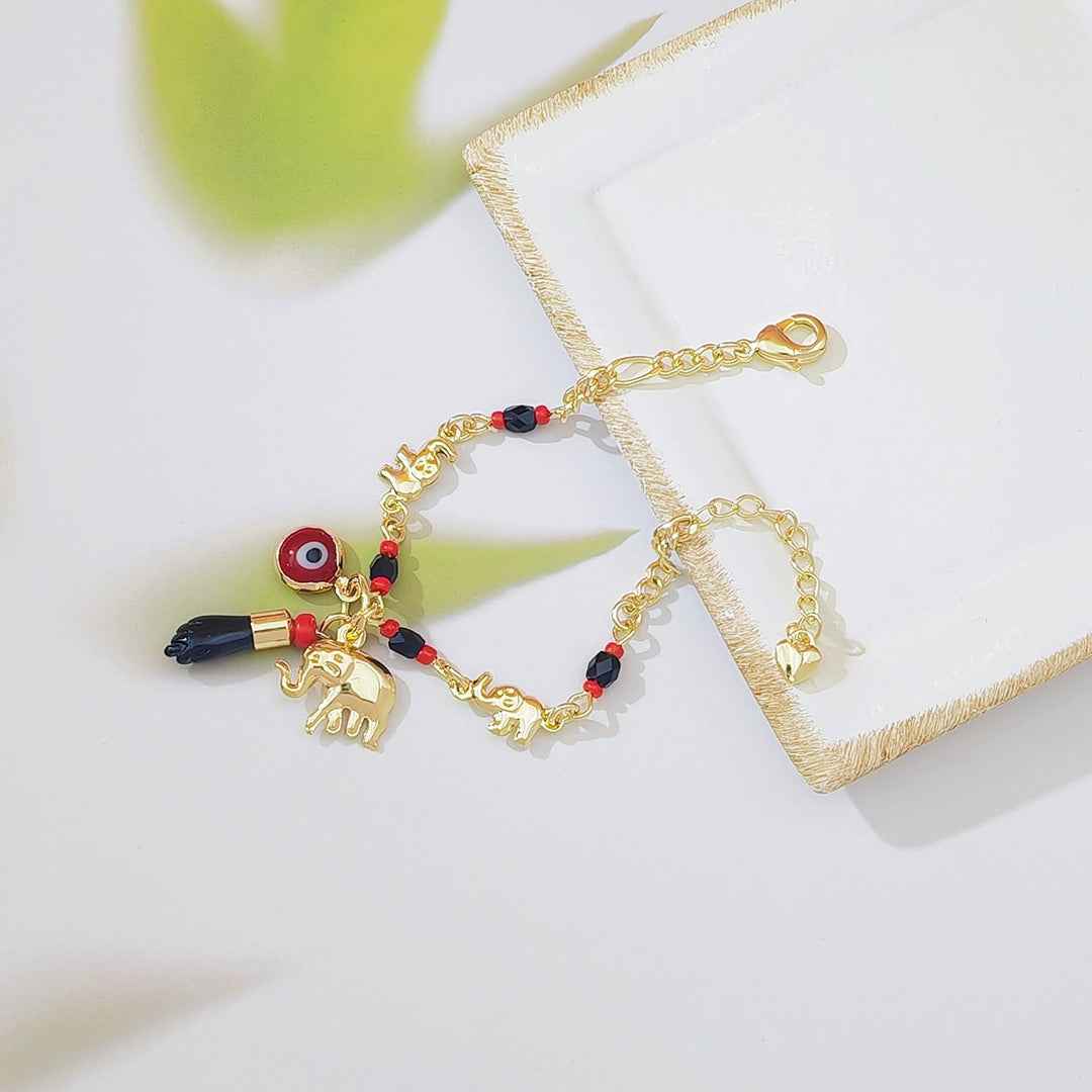 Olivenorma Copper Beaded Evil Eye Charm Design Safeguard Symbol Bracelet - image 4