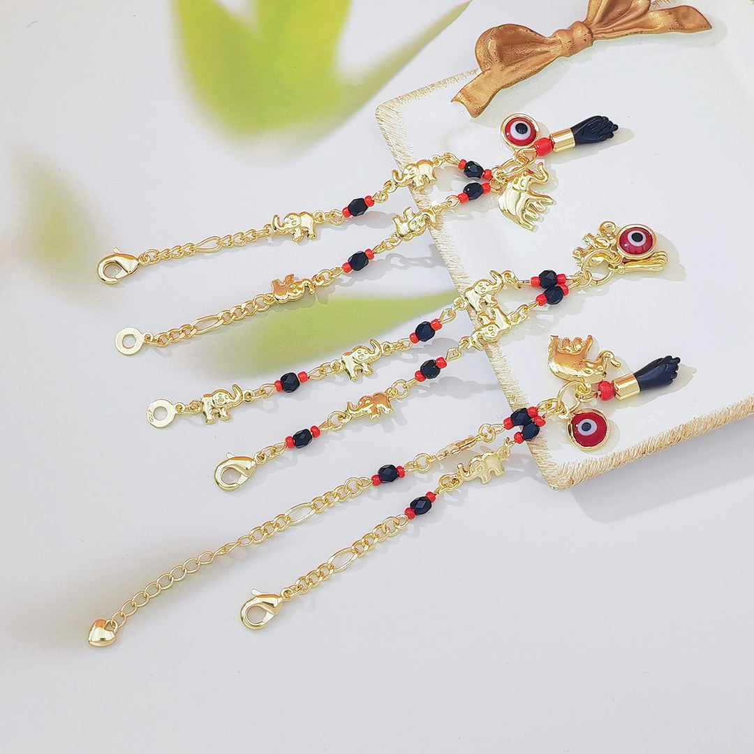 Olivenorma Copper Beaded Evil Eye Charm Design Safeguard Symbol Bracelet - image 8