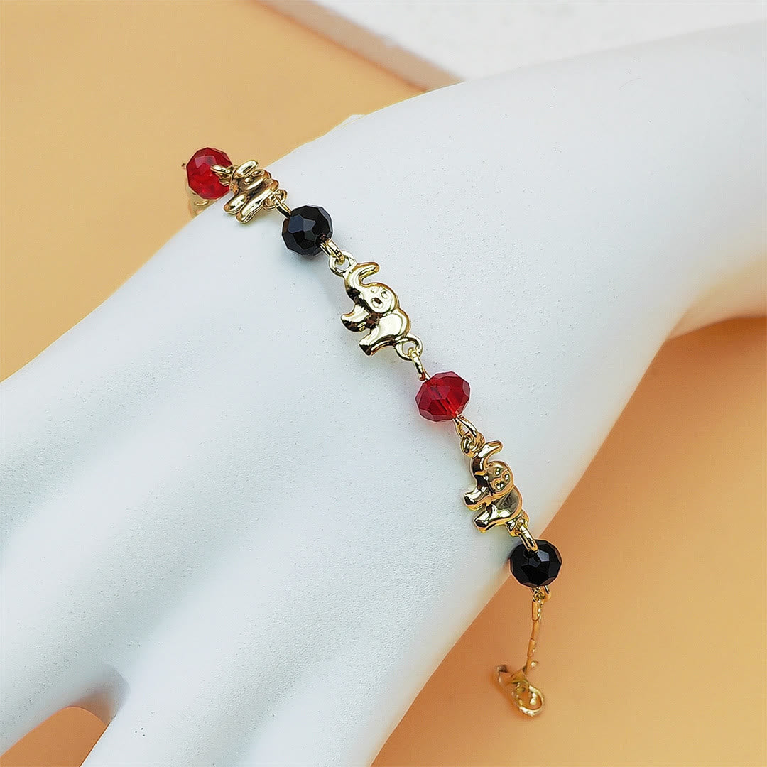Olivenorma Copper Multi‑Elephant Pendant Design Blessing Symbol Bracelet - image 6