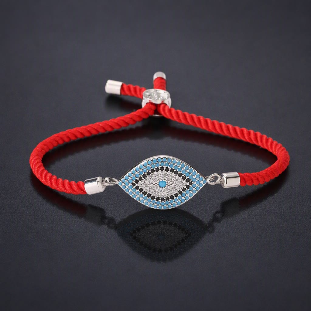 Olivenorma Copper Inlaid Evil Eye Design Protection Symbol Bracelet - H - image 8