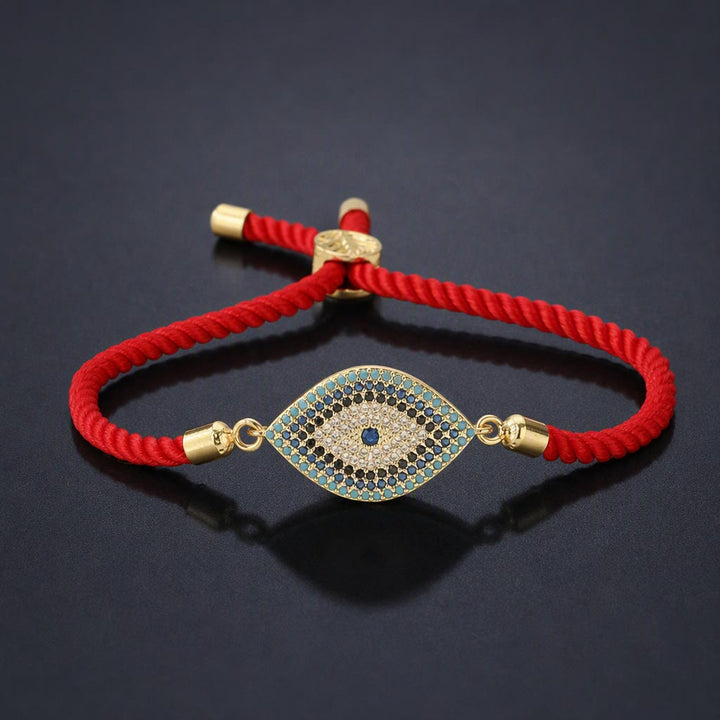 Olivenorma Copper Inlaid Evil Eye Design Protection Symbol Bracelet - K - image 11