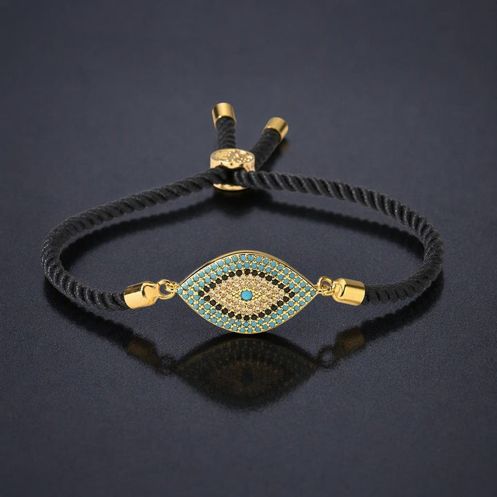 Olivenorma Copper Inlaid Evil Eye Design Protection Symbol Bracelet - L - image 12