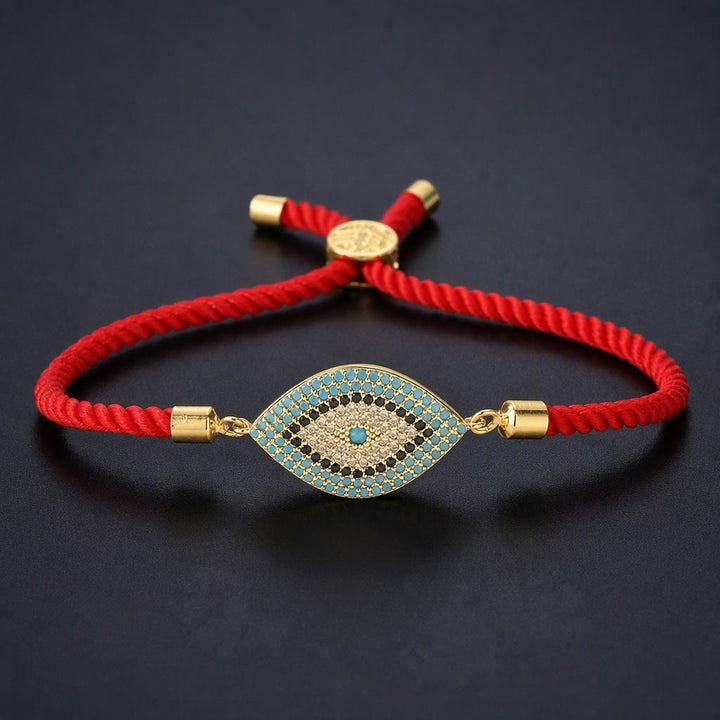 Olivenorma Copper Inlaid Evil Eye Design Protection Symbol Bracelet - I - image 9