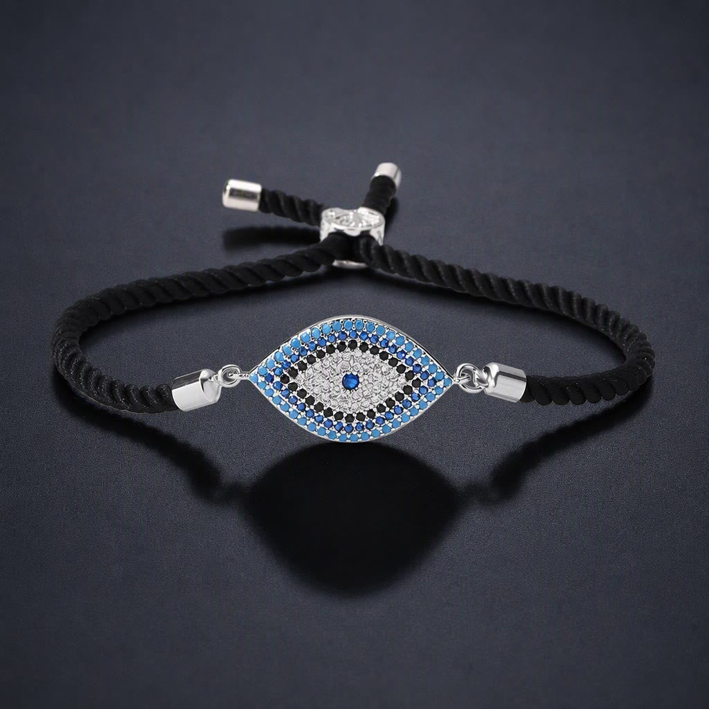 Olivenorma Copper Inlaid Evil Eye Design Protection Symbol Bracelet - N - image 14