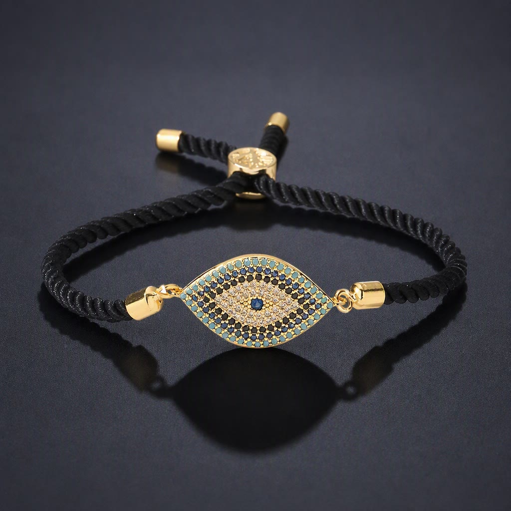 Olivenorma Copper Inlaid Evil Eye Design Protection Symbol Bracelet - A - image 1