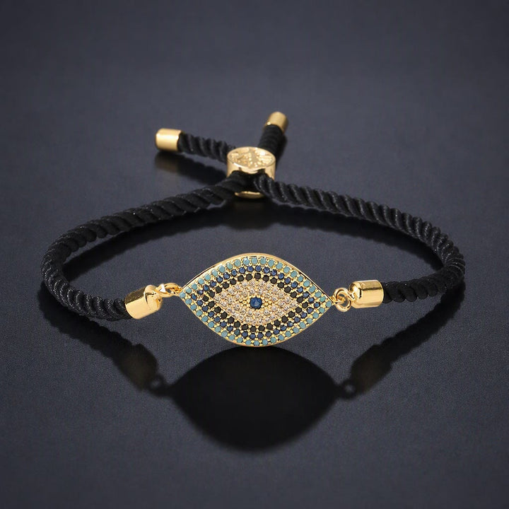 Olivenorma Copper Inlaid Evil Eye Design Protection Symbol Bracelet - A - image 1