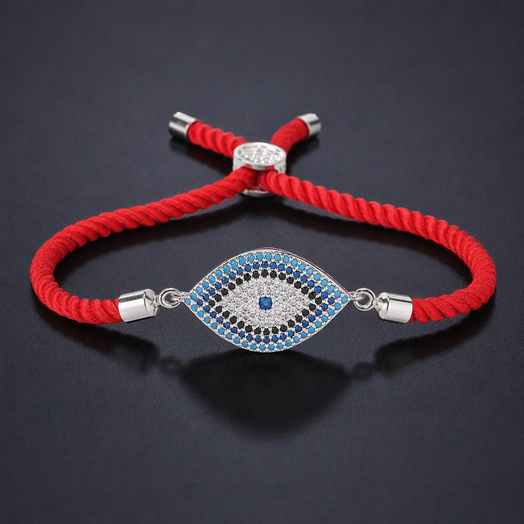 Olivenorma Copper Inlaid Evil Eye Design Protection Symbol Bracelet - J - image 10