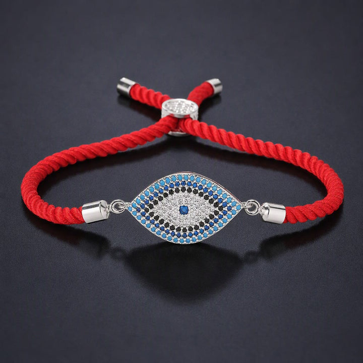 Olivenorma Copper Inlaid Evil Eye Design Protection Symbol Bracelet - J - image 10