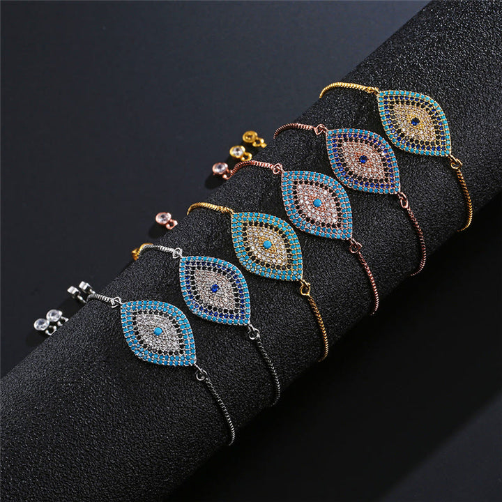 Olivenorma Copper Inlaid Evil Eye Design Protection Symbol Bracelet - image 0