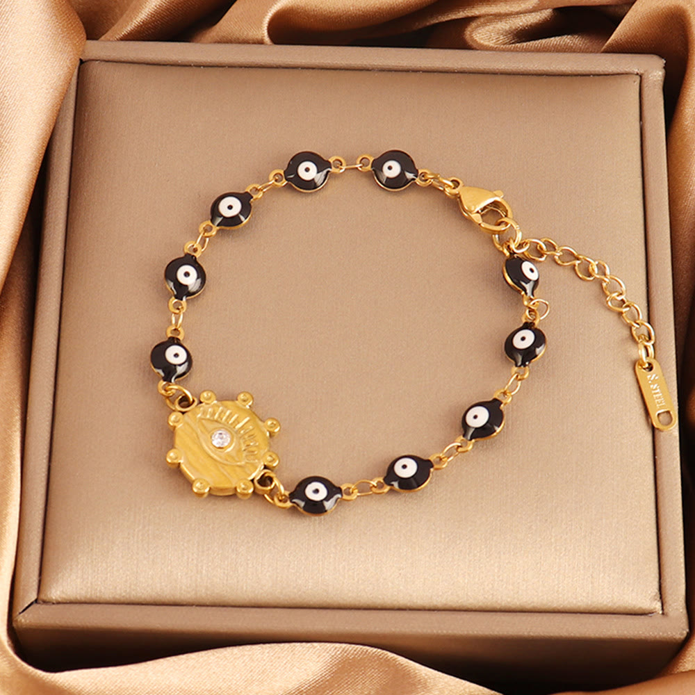 Olivenorma Stainless Steel Multi‑Bead Evil Eye Design Fortune Symbol Bracelet - Star Ornament Evil Eye - image 14