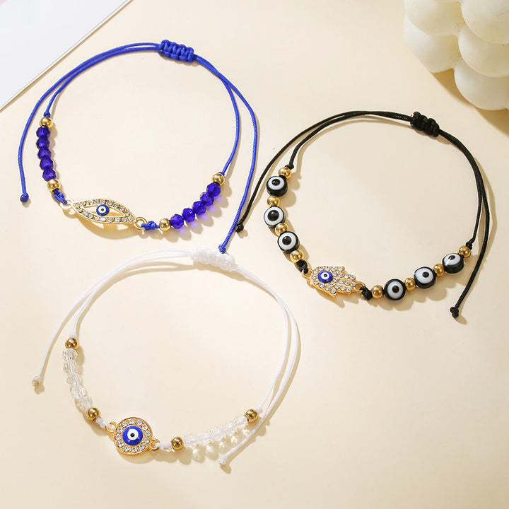 Olivenorma Copper Multi‑Shape Evil Eye Charm Design Safeguard Symbol Bracelet - image 1