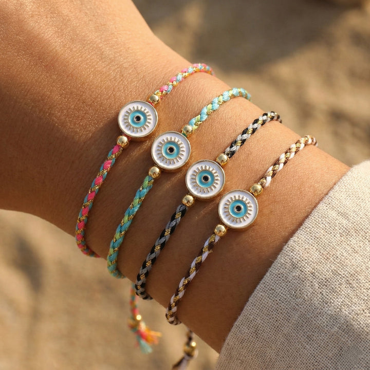 Olivenorma Cotton Thread Braided Evil Eye Charm Good Luck Protection Bracelet - image 2