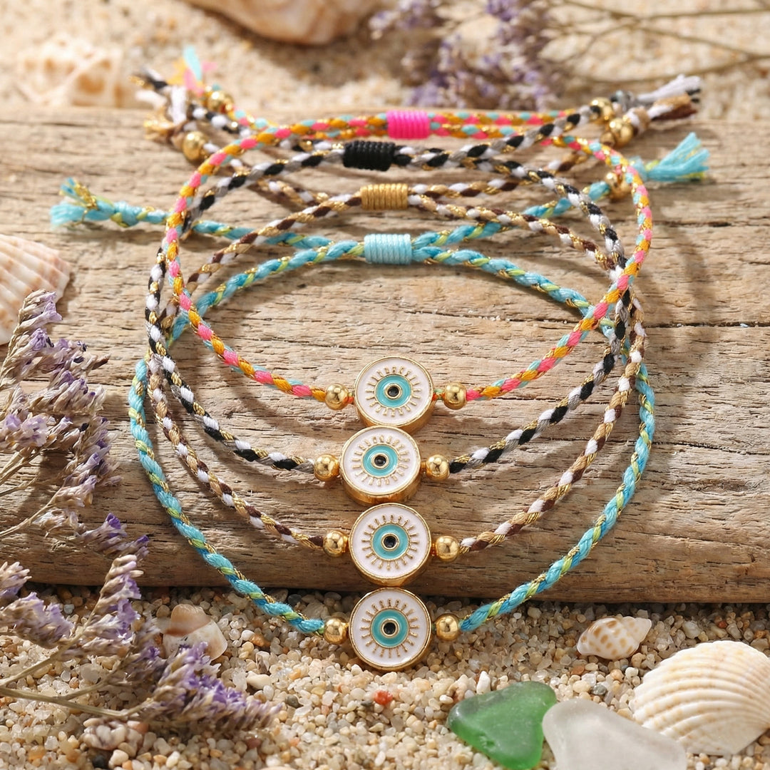 Olivenorma Cotton Thread Braided Evil Eye Charm Good Luck Protection Bracelet - image 1