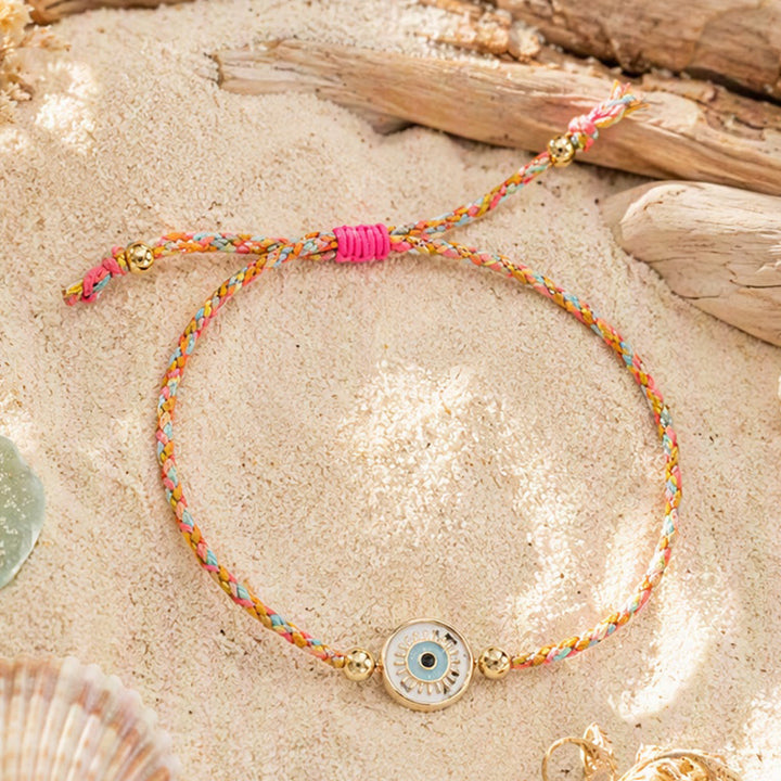 Olivenorma Cotton Thread Braided Evil Eye Charm Good Luck Protection Bracelet - Multicolor - image 9