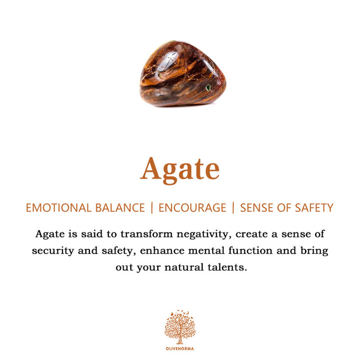 Olivenorma Natural Agate Slice Engraved Inspirational Quote Tassel Positive Affirmation Keychain - image 8