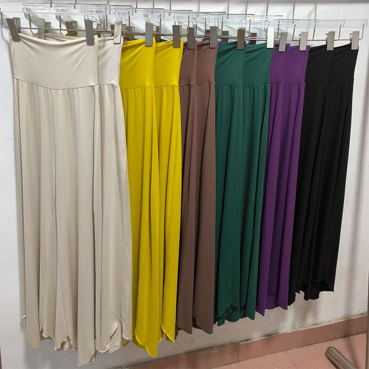 Olivenorma High-Waist Cropped Yoga Pants Plain Color Stretchy For Active & Lounge Wear Women's Flare Pants - image 15