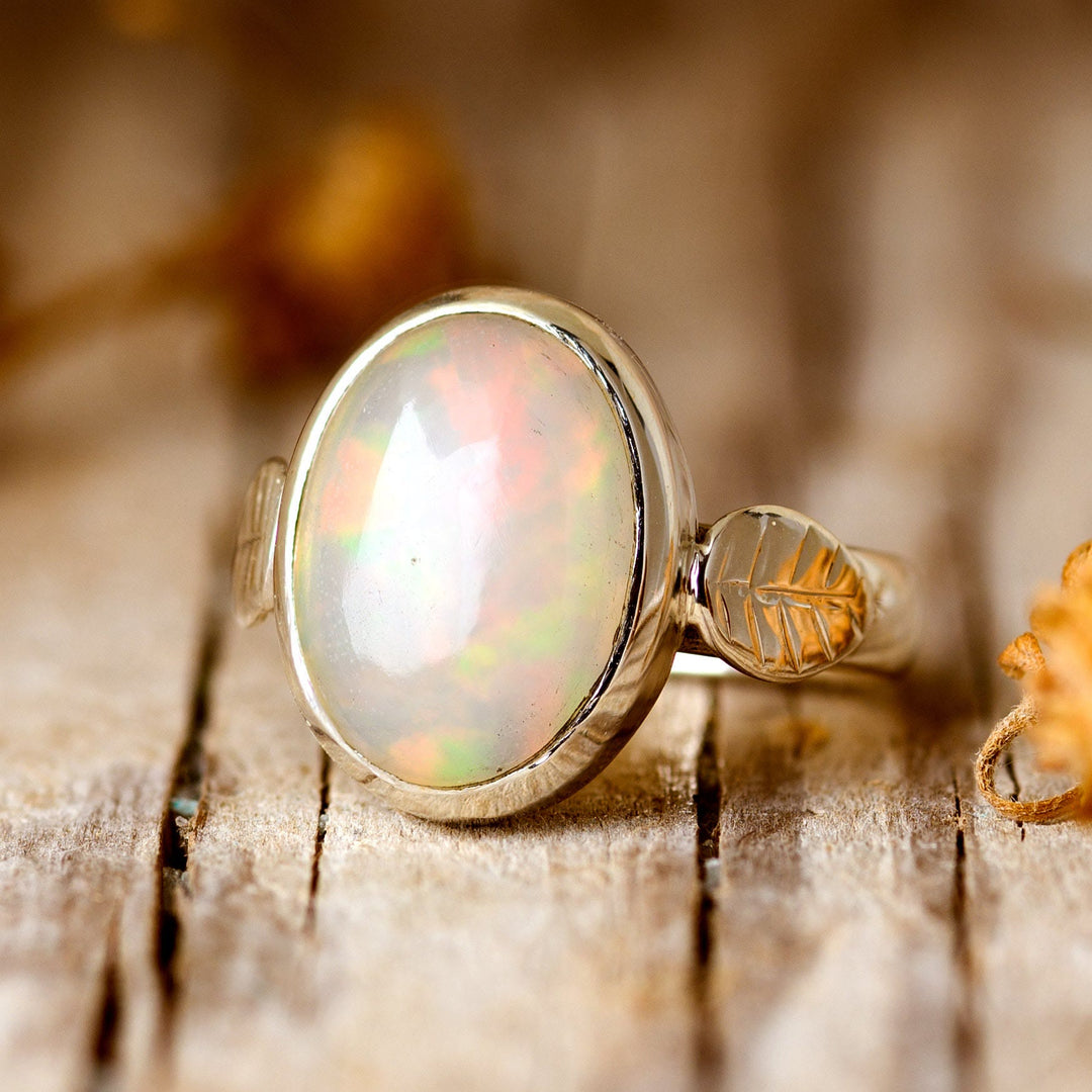 FREE Today: Boho Opal Stone Leaf Women Ring - image 6