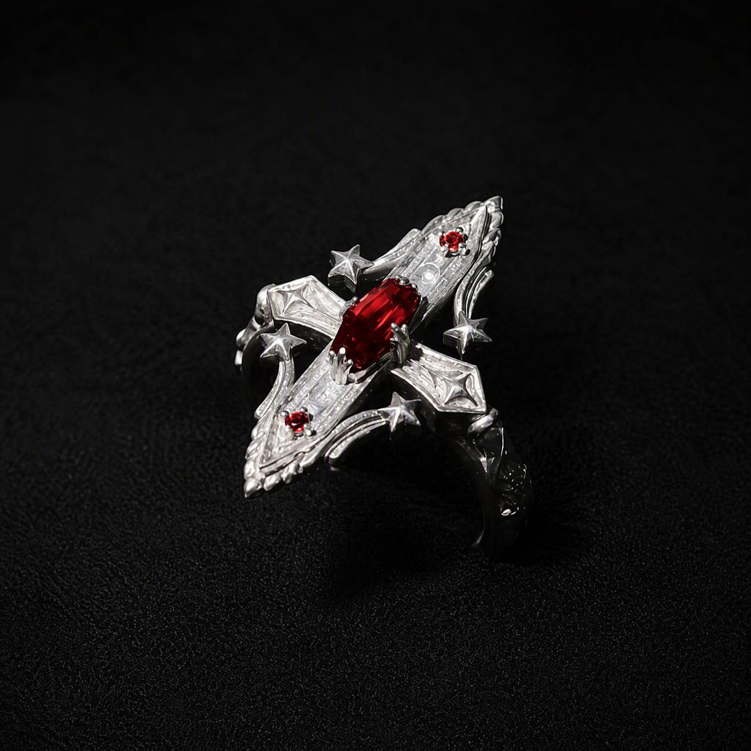 FREE Today: Retro Geometric Star Rhombus Finger Open Ring - image 1