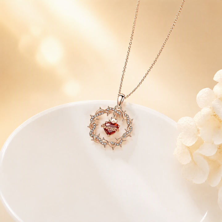 FREE Today: Crown of Thorns Necklace for Women Sacred Heart Jesus Pendant - image 2