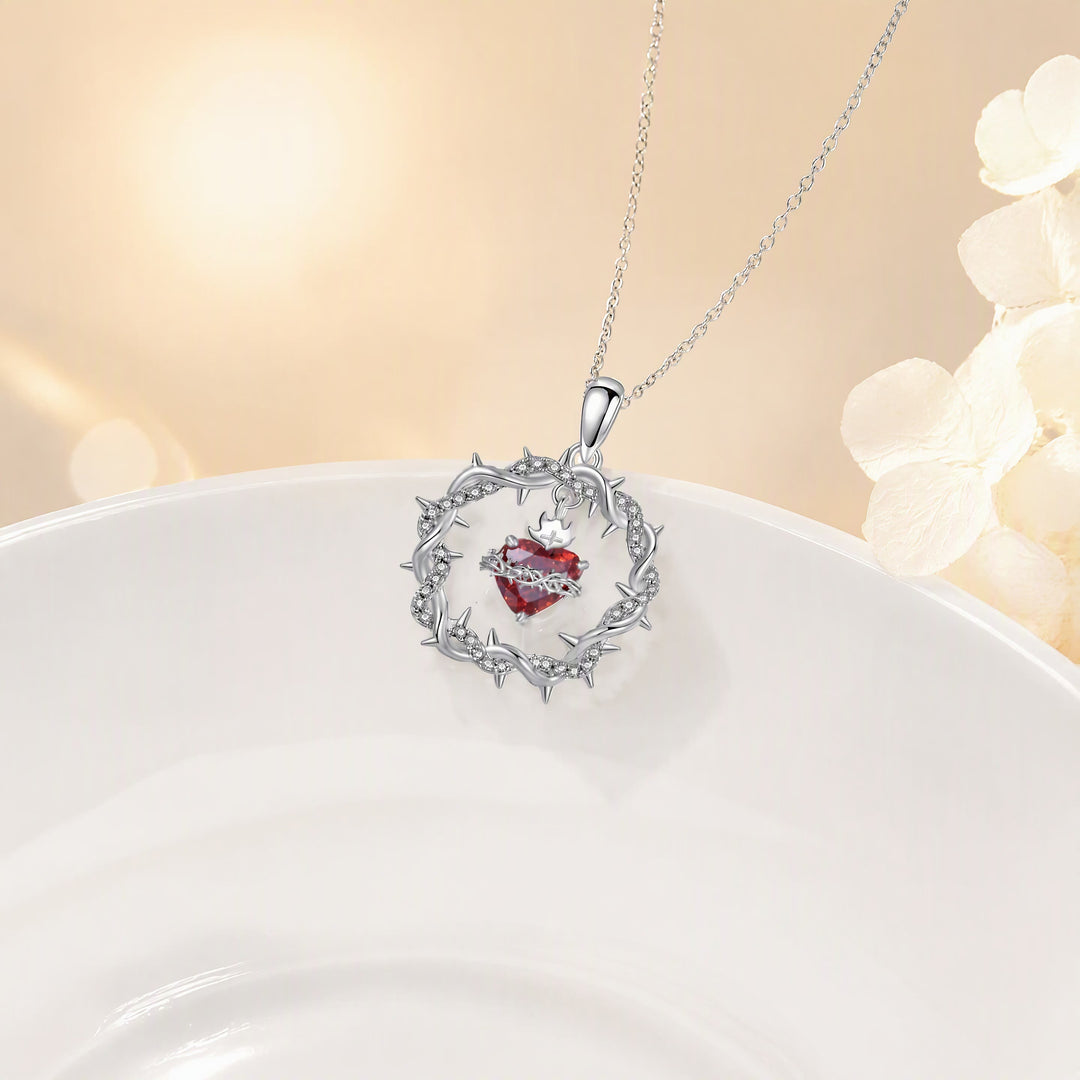 FREE Today: Crown of Thorns Necklace for Women Sacred Heart Jesus Pendant - image 8