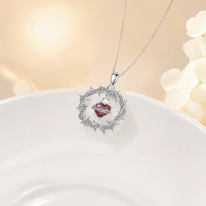 FREE Today: Crown of Thorns Necklace for Women Sacred Heart Jesus Pendant - image 8