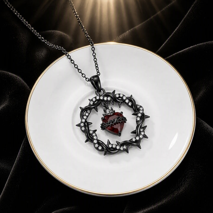FREE Today: Crown of Thorns Necklace for Women Sacred Heart Jesus Pendant - image 5