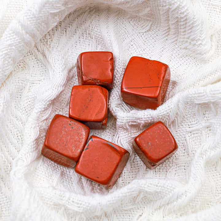 Olivenorma Red Jasper Meditation Crystal Cube - image 3