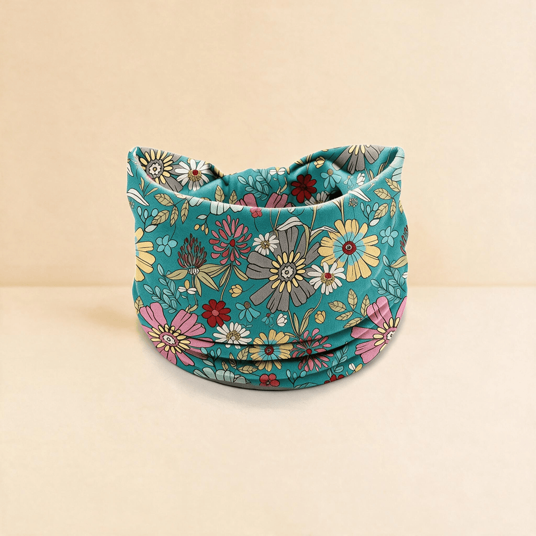 Olivenorma Boho Floral Print Adjustable Sports Headband - Light Green - image 4