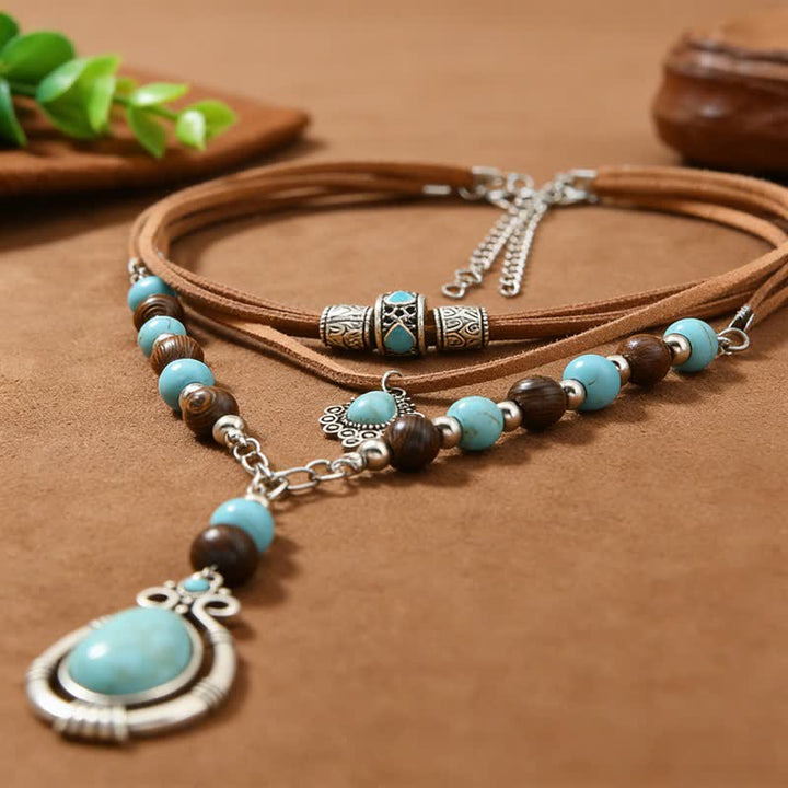 Olivenorma Turquoise Layered Necklace Design & Spiritual Protection Symbol - image 2